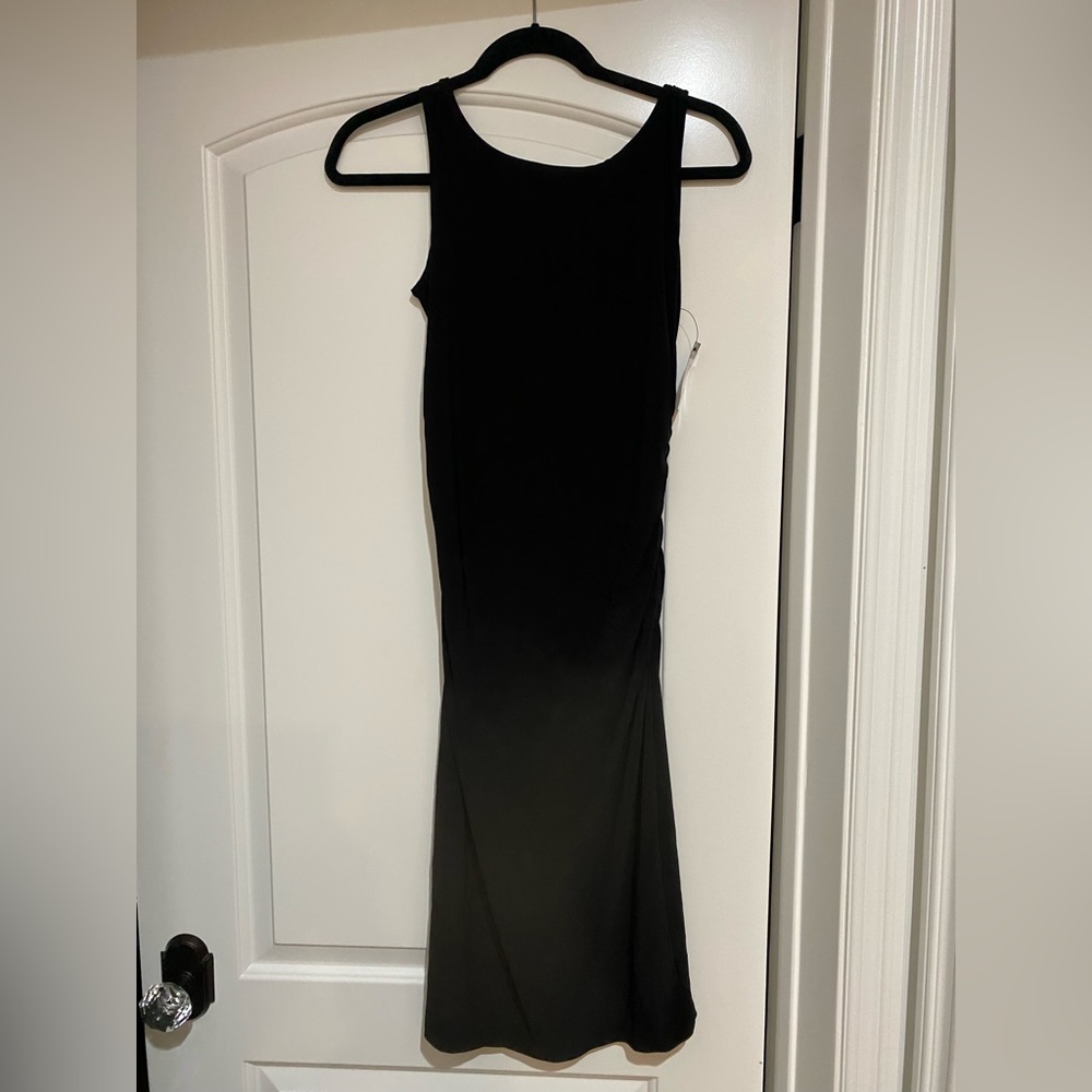 NWT Norma Kamali stretch, shirred tank dress